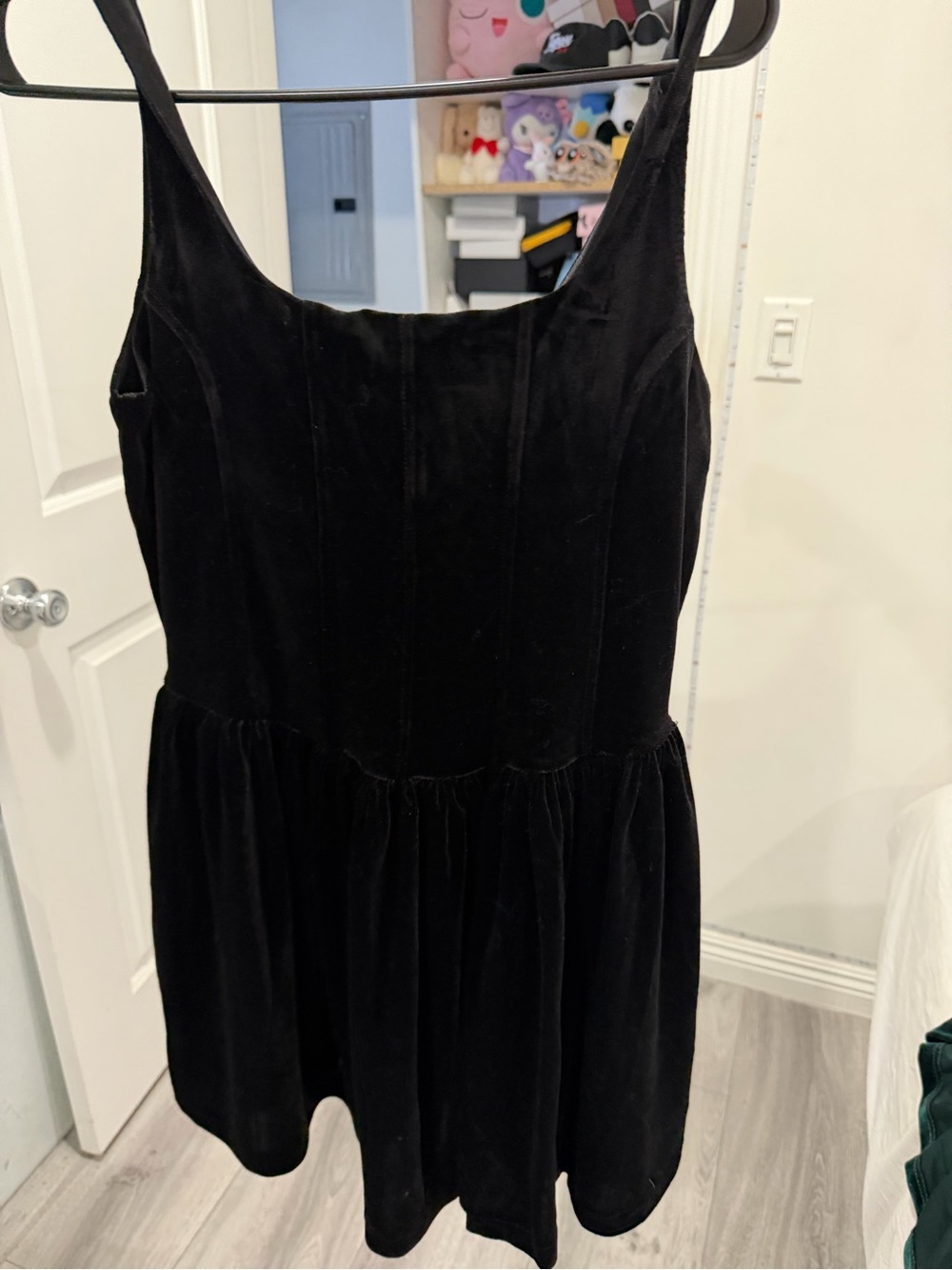 AND NOW THIS Black Velvet Sleeveless Dress